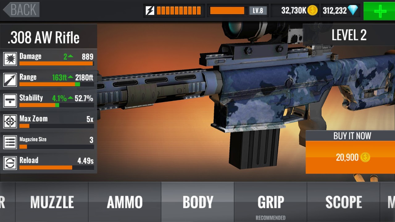 Sniper 3D Assassin Shoot To Kill Gameplay Walkthrough Upgrade 308 AW Rifle To MAXED OUT HD sniper-3d-assassin-shoot-to-kill-gameplay-walkthrough-upgrade-308-aw-rifle-to-maxed-out-hd