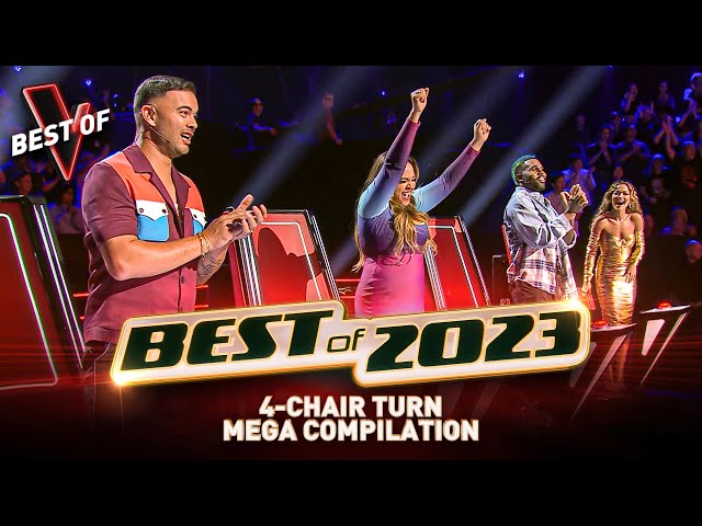 TWO HOURS of 2023’s Greatest 4-CHAIR TURNS on The Voice | Best of 2023 class=