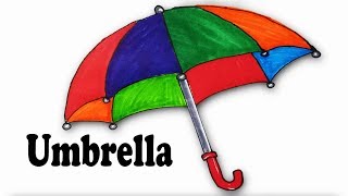 How To Draw An Umbrella.Step by step(easy draw)