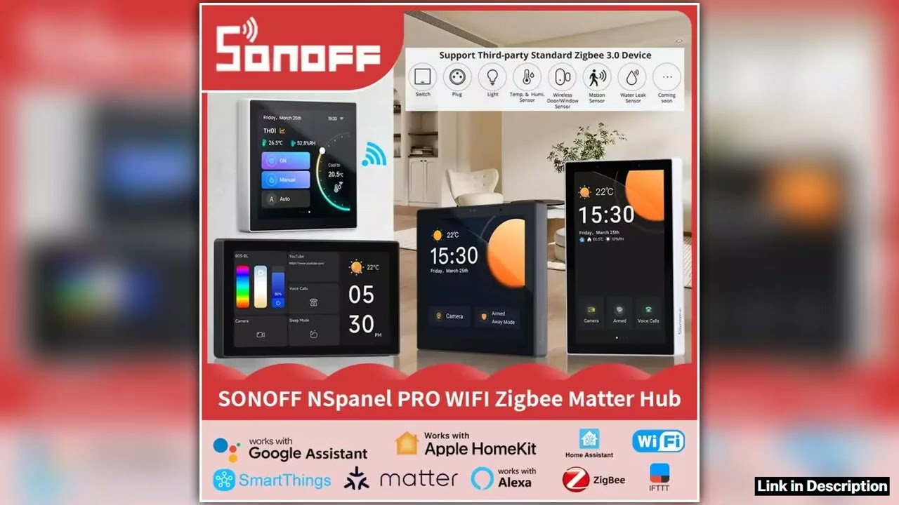 SONOFF NSPanel Pro 120 Smart Home Control Panel Touch Screen Zigbee 30 Gateway Voice Control Via