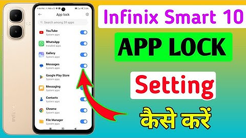 Infinix smart 10 me app lock kaise lagaye/how to lock apps in infinix smart 10 mobile me //