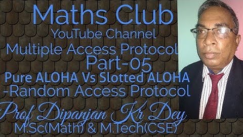 Pure ALOHA Vs Slotted Aloha for BCA MCA BTech NET GATE Exam by Prof.Dipanjan kr Dey M.Sc,M.Tech