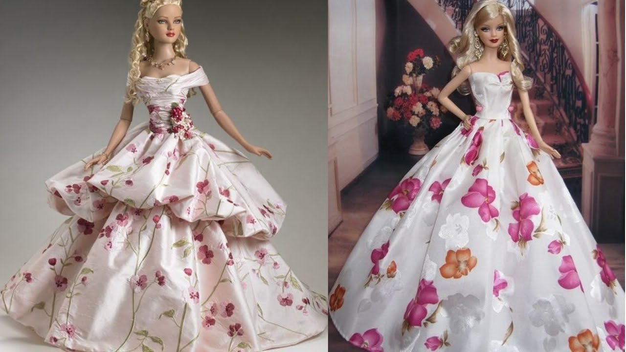 Beautiful & Easy DIY Barbie doll dresses 👗 Wedding dress 👰🏻 Party dress  👗 - YouTube