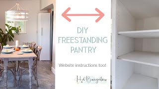 How To Build A Freestanding Pantry Cabinet Storage