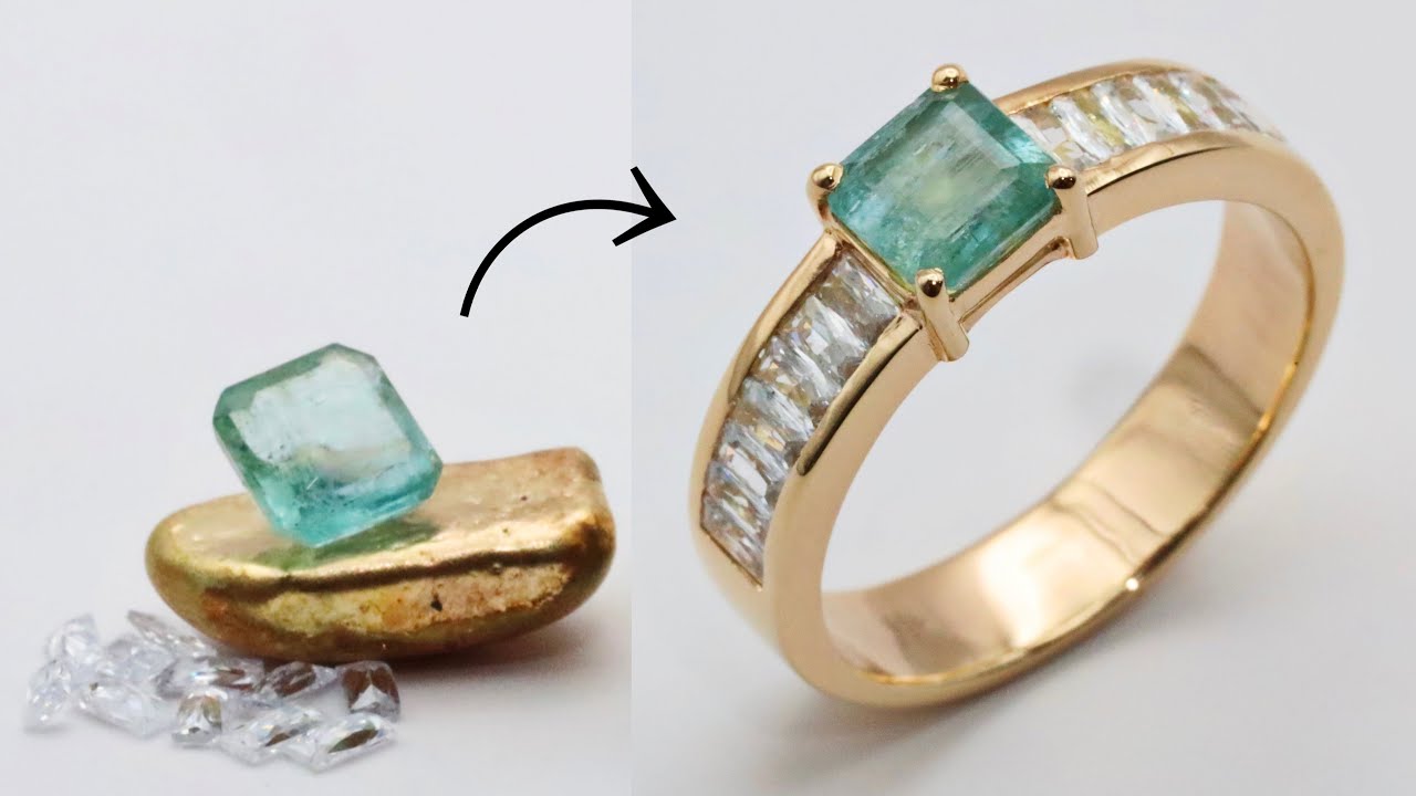 Custom emerald engagement ring - making timeless design jewelry