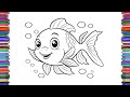 How To Draw Fish Step By Step 🐠🐟For Kids | Step By Step Fish Drawing | Kids Easy Art |