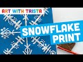 How to Print Radial Snowflake Inspired by "Snowflake" Bentley Art lesson - Art With Trista tutorial