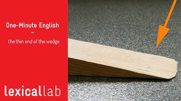 ONE-MINUTE ENGLISH: the thin end of the wedge LEARN WITH LEXICAL LAB