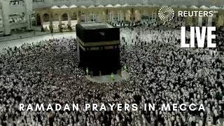 Live Muslims Gather In Mecca For First Evening Of Ramadan Prayers