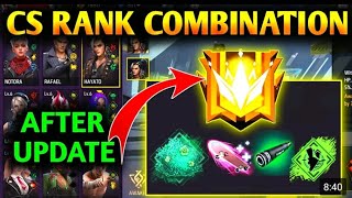 BEST CHARACTER COMBINATION IN FREE FIRE AFTER UPDATE | CS RANK BEST CHARACTER COMBINATION |