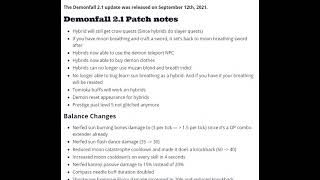 Demonfall Roblox New Update Ver2.1 Patch Notes!
