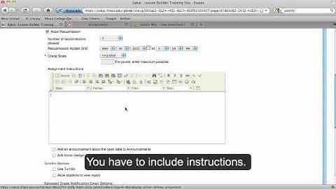 Managing Assignments in Lesson Builder (Sakai)