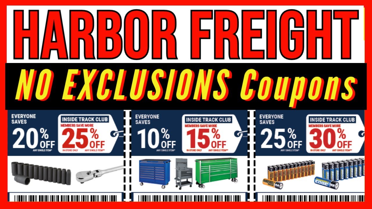 Harbor Freight Super Coupons & No Exclusions Coupons SECRETS To BIG