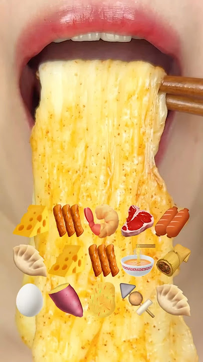 ASMR TTEOKBOKKI EMOJI FOOD 떡볶이 이모지 먹방 (sped up)