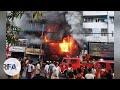 တာမွေမြို့နယ်က တိုက်အချို့ မီးလောင်ဗုံးနဲ့ မီးရှို့ဖျက်ဆီးခံရ