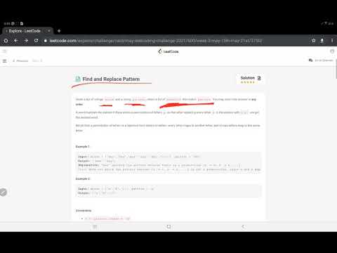 Find and Replace Pattern | May Leetcode Challenge
