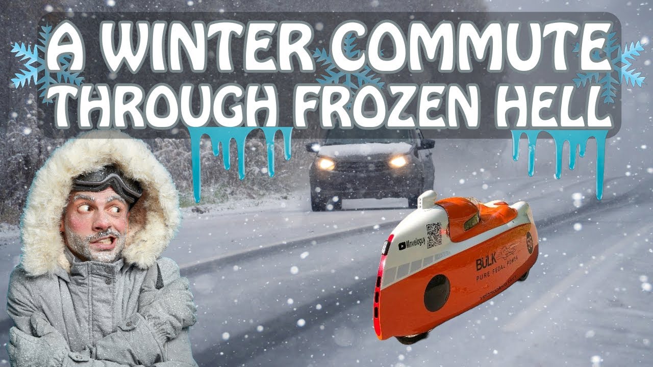 A Bicycle Commute Through Frozen Hell in a Velomobile