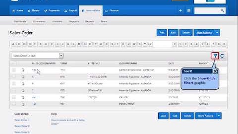 View the Sales Orders List