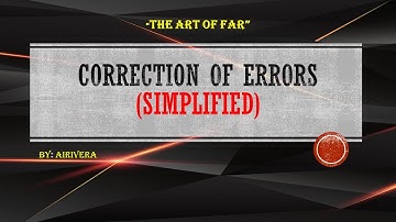 CORRECTION OF ERRORS MADE EASY