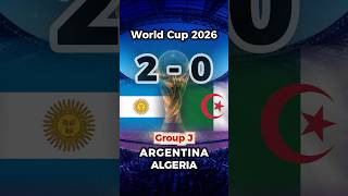 ARGENTINA vs ALGERIA - World Cup 2026. AI Predictions 🪄 #argentina #algeria #worldcup #fifa