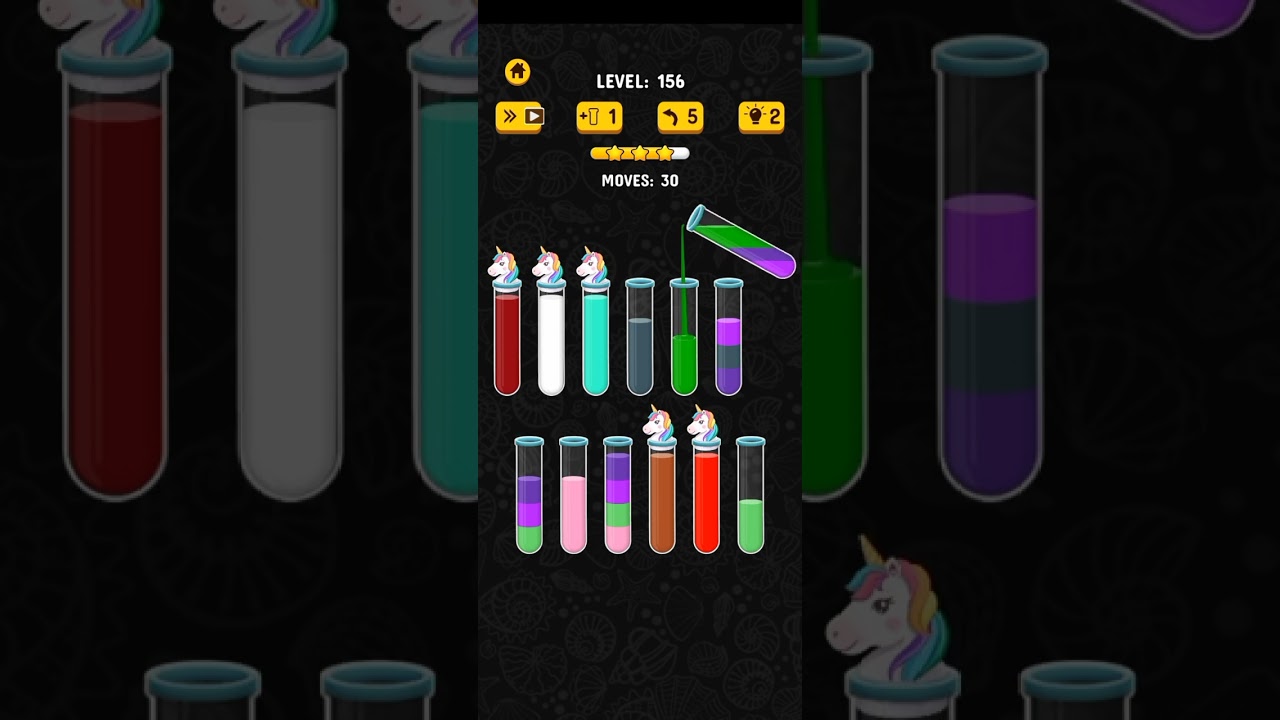 Water Color Sorting Games- Color Water Sort 3D level 151 152 153 154 155 156 157 158 159 160 