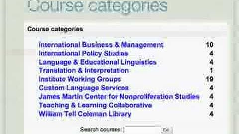 Moodle elearning intro - Monterey Institute