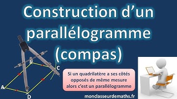 Construire un parallélogramme (compas et règle non graduée)