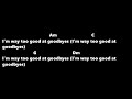 Sam Smith - Too Good at Goodbyes Lyrics with Chords