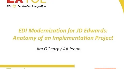EDI Modernization for JD Edwards