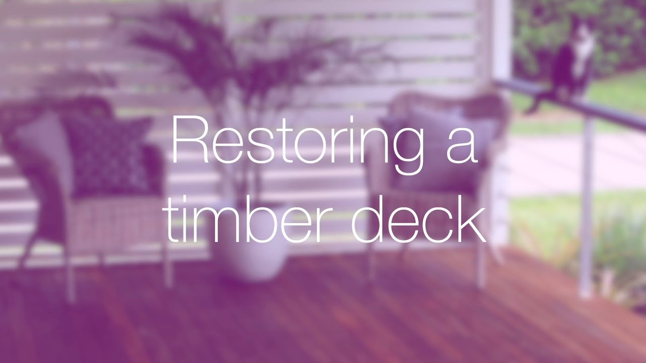 DIY Timber deck restoration - YouTube