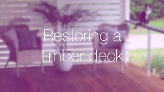 DIY    Timber deck restoration