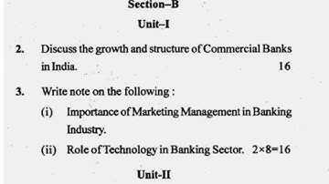MBA 4th Sem Management of Banking & Insurance Question Paper