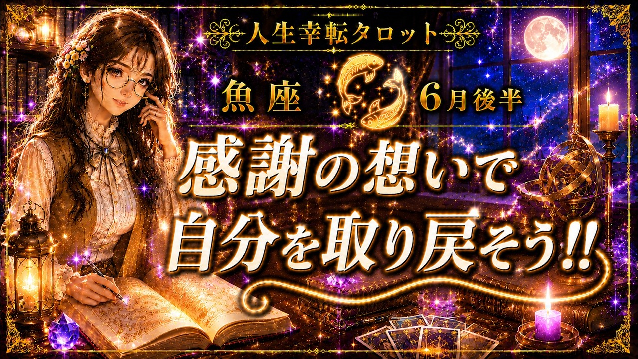 【魚座】感謝を伝えていくと状況は幸転します💗自分らしさも取り戻せていきます😊｜6月後半 人生幸転タロット うお座