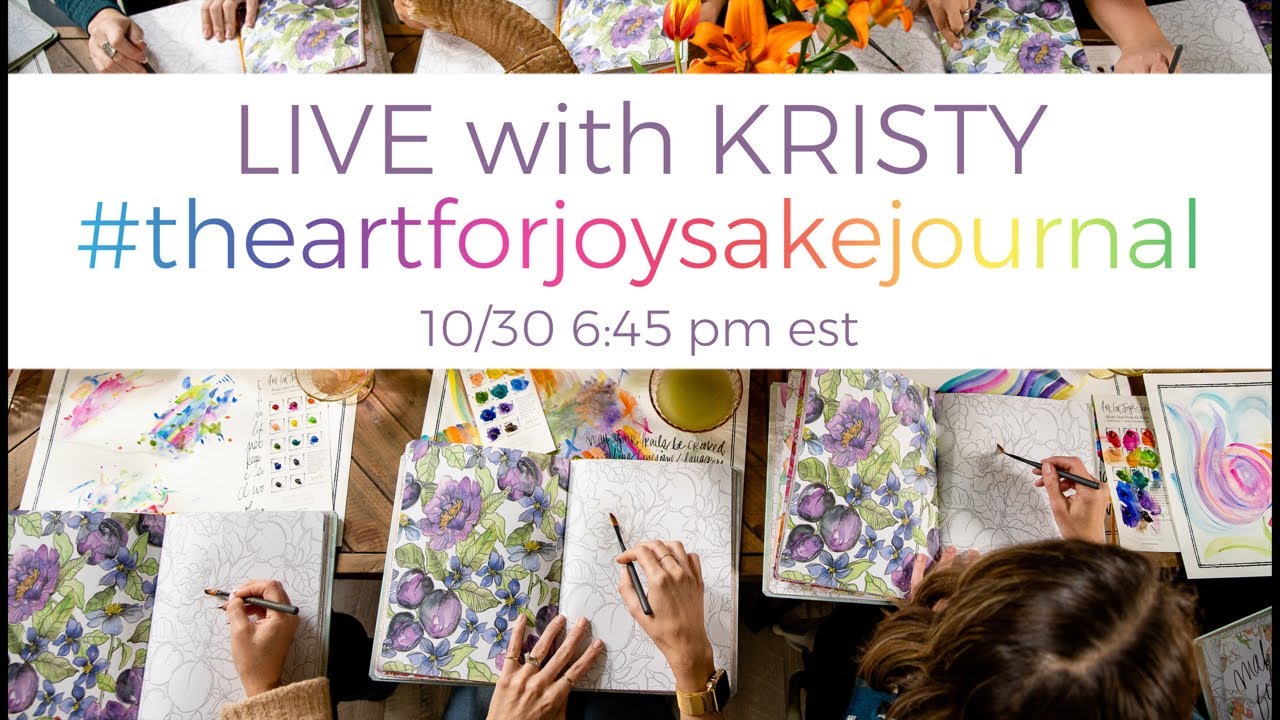 Art for Joy's Sake with Kristy Rice - Email hello (at) kristyrice (dot) com  with the following info: - Social media handles - Largest Barnes & Noble or  indi bookstore near you 