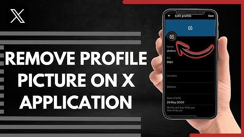 How To Remove Profile Picture On Twitter X Application