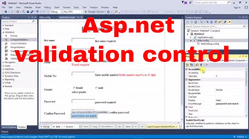 Asp.net Tutorial 2 - validation control in Asp.net with C# with example / how to use validation 2017