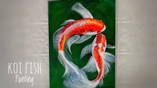 How To Paint Koi Fish ~ Beginners! Step By Step  painting tutorial