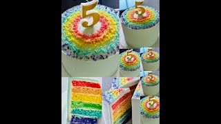 Rainbow Cake Preparation