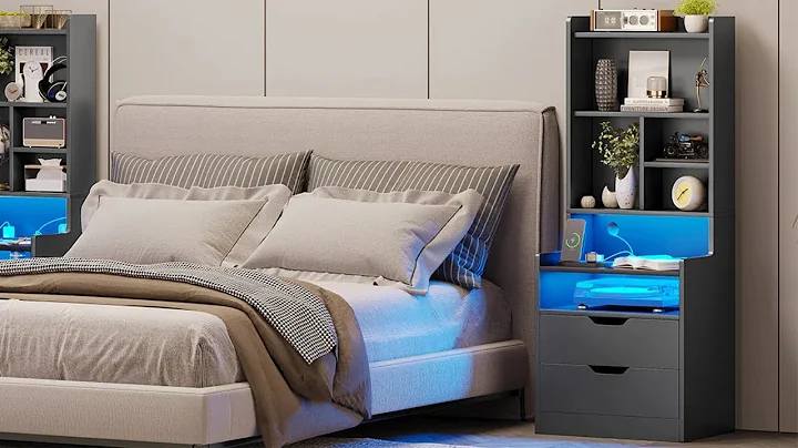 How to Install | Sikaic LED Nightstand With Bookshelf Charging Station