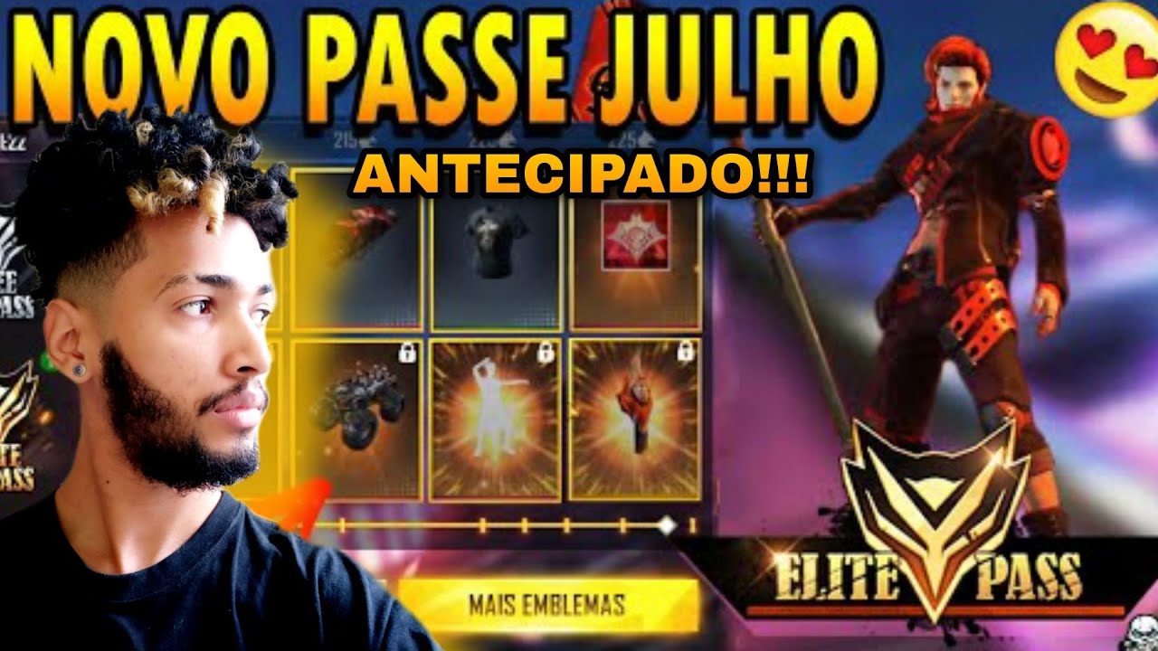 Passe De Elite Do MÊs De Julho Free Fire Tudo Antecipado 2020 Youtube