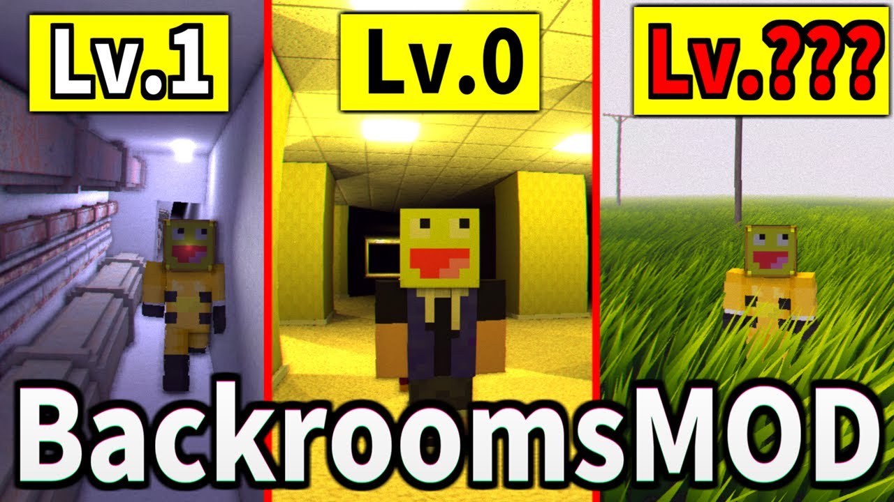 マイクラで世界一リアルにThe BackroomsをMODで再現してみた!!-【The Backrooms】【Minecraft Backrooms Found Footage】