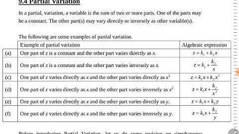 Introduction to Partial Variation
