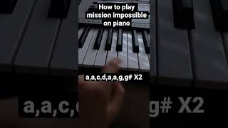 How to play mission impossible on piano