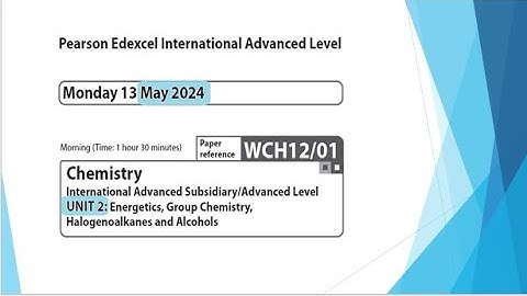 Unit 2 June 2024 - AS Chemistry Edexcel -  Dr  Hanaa Assil