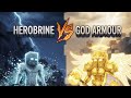 Herobrine vs  godarmour very very powerful attack in Minecraft gameplay 💜💜💜🆚💙💙💙