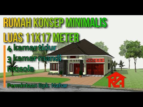 Rumah Tinggal 4 kamar  tidur  Luas 11x17 meter YouTube