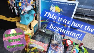 Digging in the back of Cars for Toys & Video Games Chicago Toy Show Parking lot Sale #toys #retro