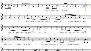 Stairway To Heaven - Led Zeppelin (1971), C-Instrument Play along