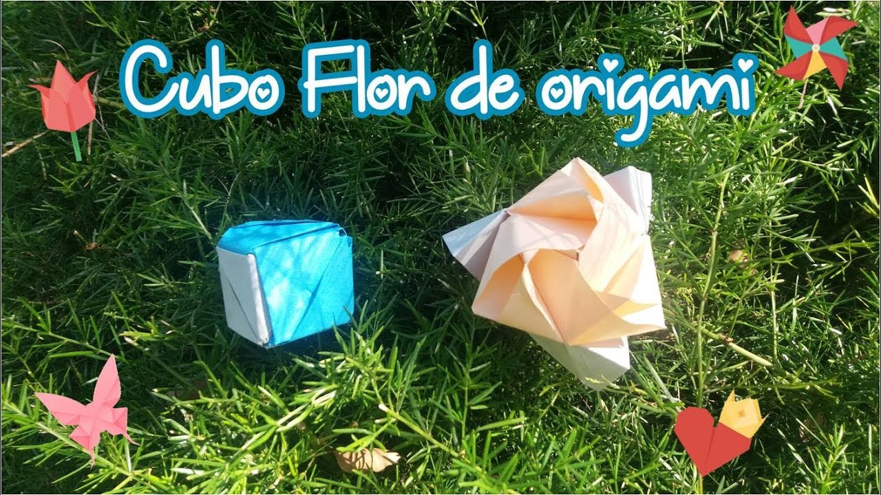 Cubo Flor de Origami / Origami flower cube YouTube