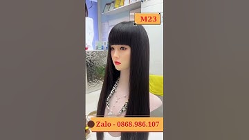 Mẫu nguyên đầu thẳng dài xinh như búp bế: Kiểu tóc giả bền đẹp theo thời gian  #hair #hairstyle